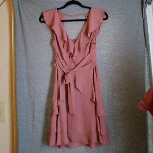 Express Beautiful Blush ruffle dress